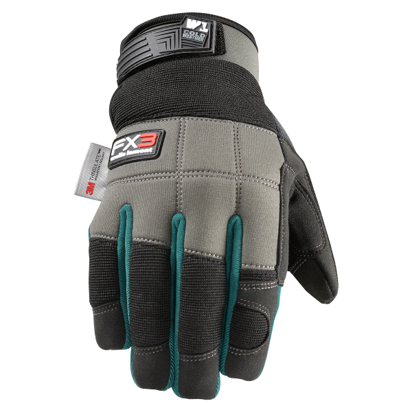 Synthetic Leather Winter Gloves With Grip Palm